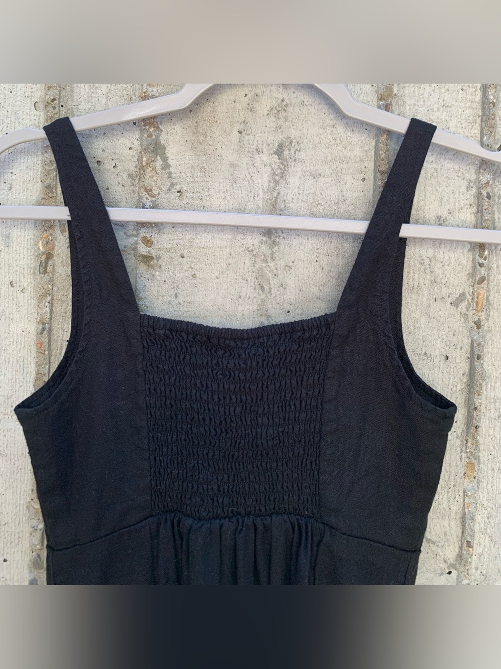Fit & Flare Sleeveless Seamed Bodice Linen-Blend Midi Dress Old Money Chic XSP - Picture 5 of 10